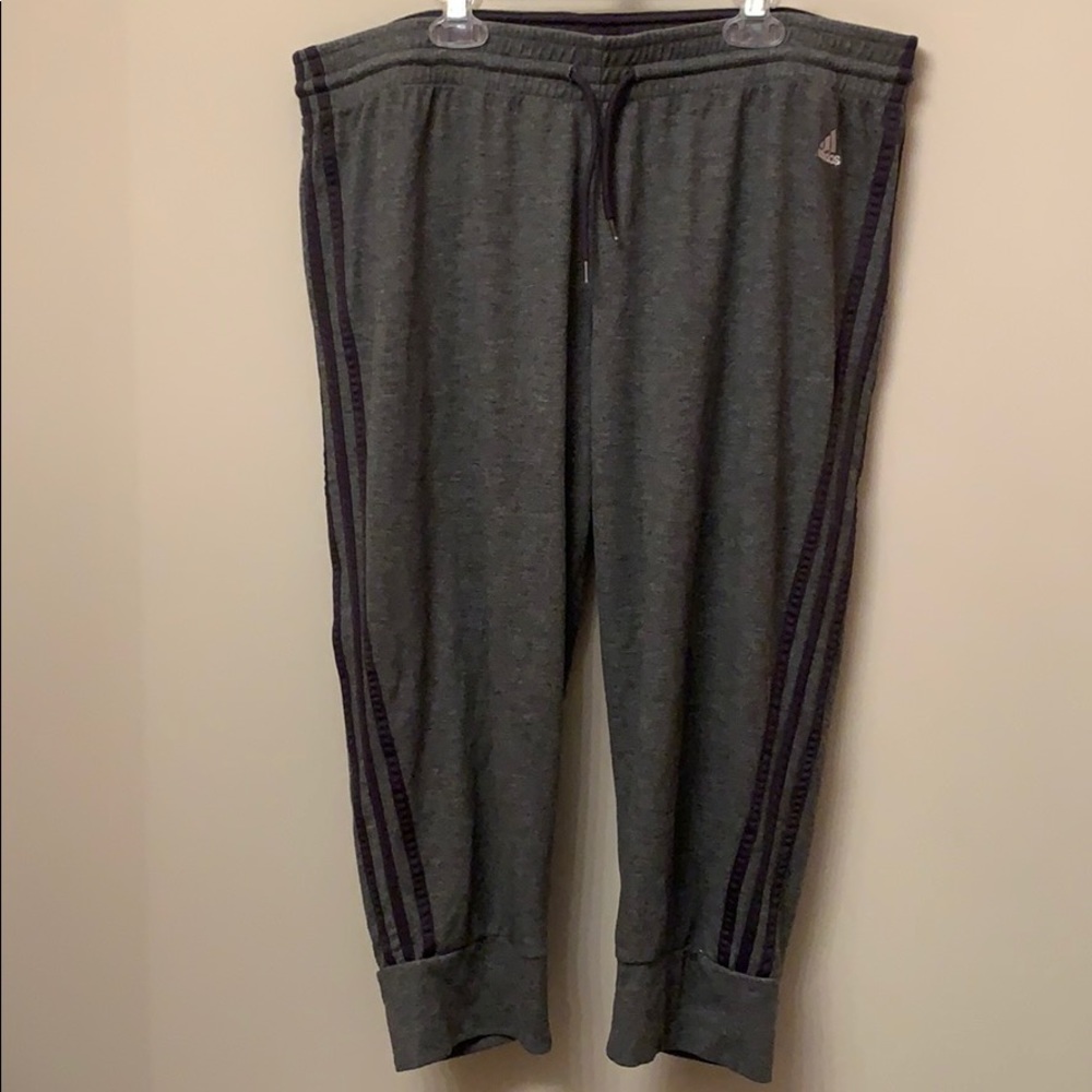 ADIDAS Gray Heathered Joggers!!